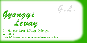 gyongyi levay business card